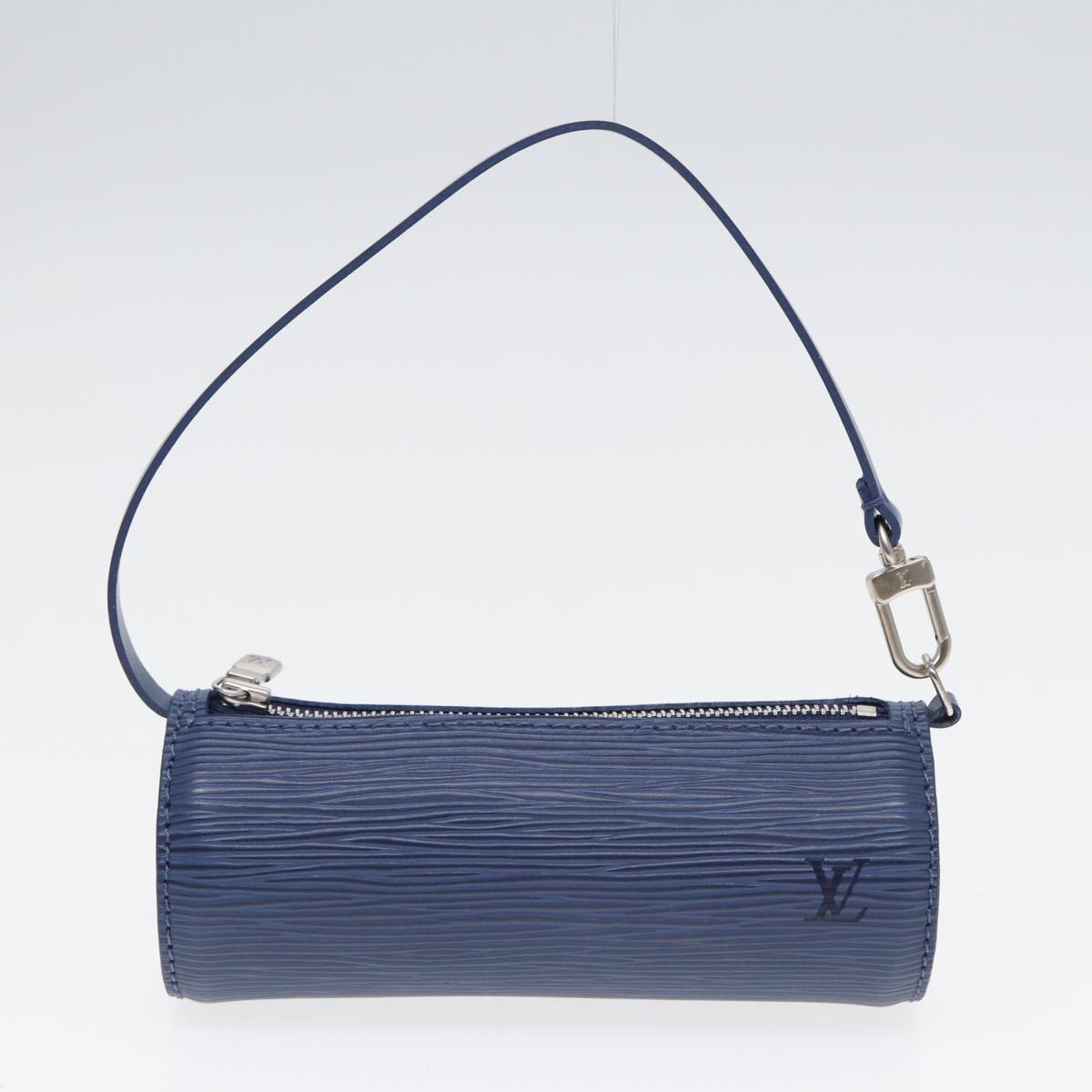 Louis Vuitton Papillon 30 Blue Leather Hand Bag