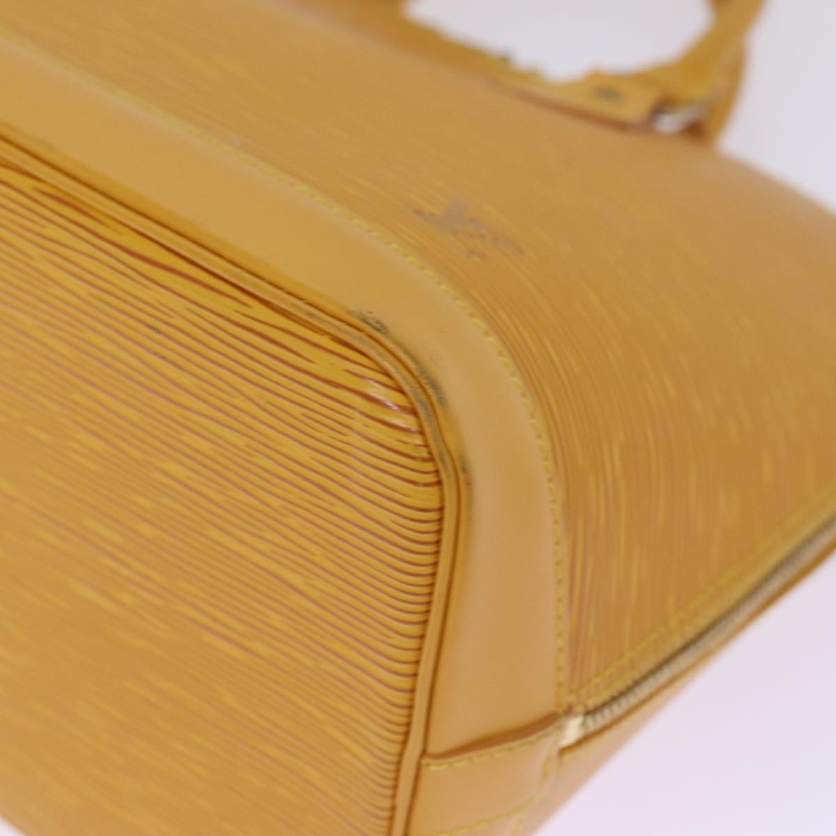 Louis Vuitton Alma Yellow Leather Hand Bag