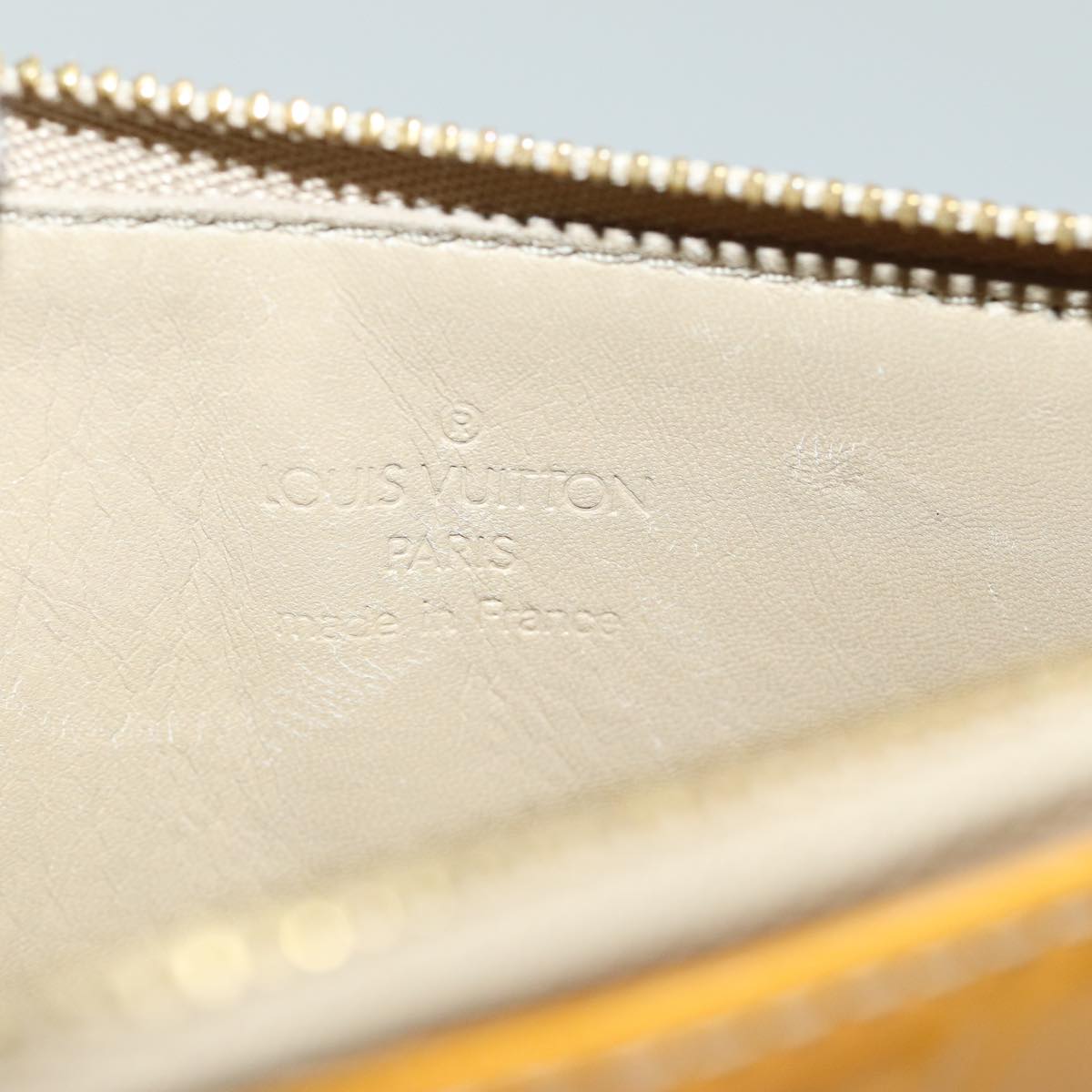 Louis Vuitton Lexington Camel Patent Leather Clutch Bag