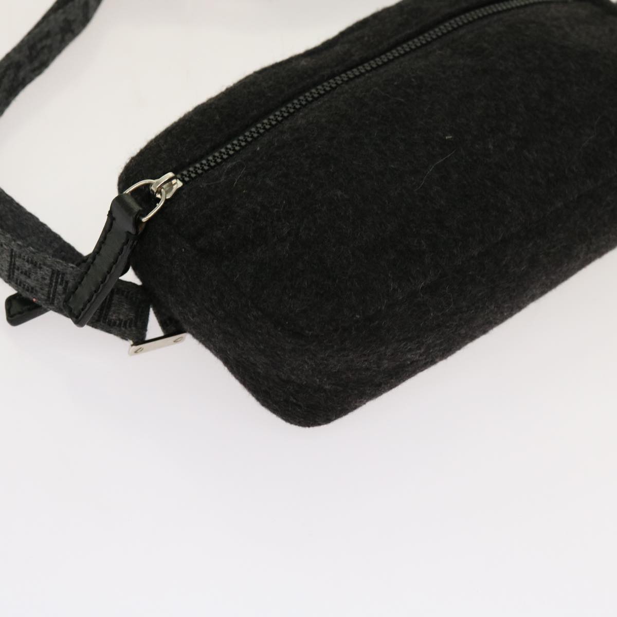 Fendi Grey Wool Shoulder Bag