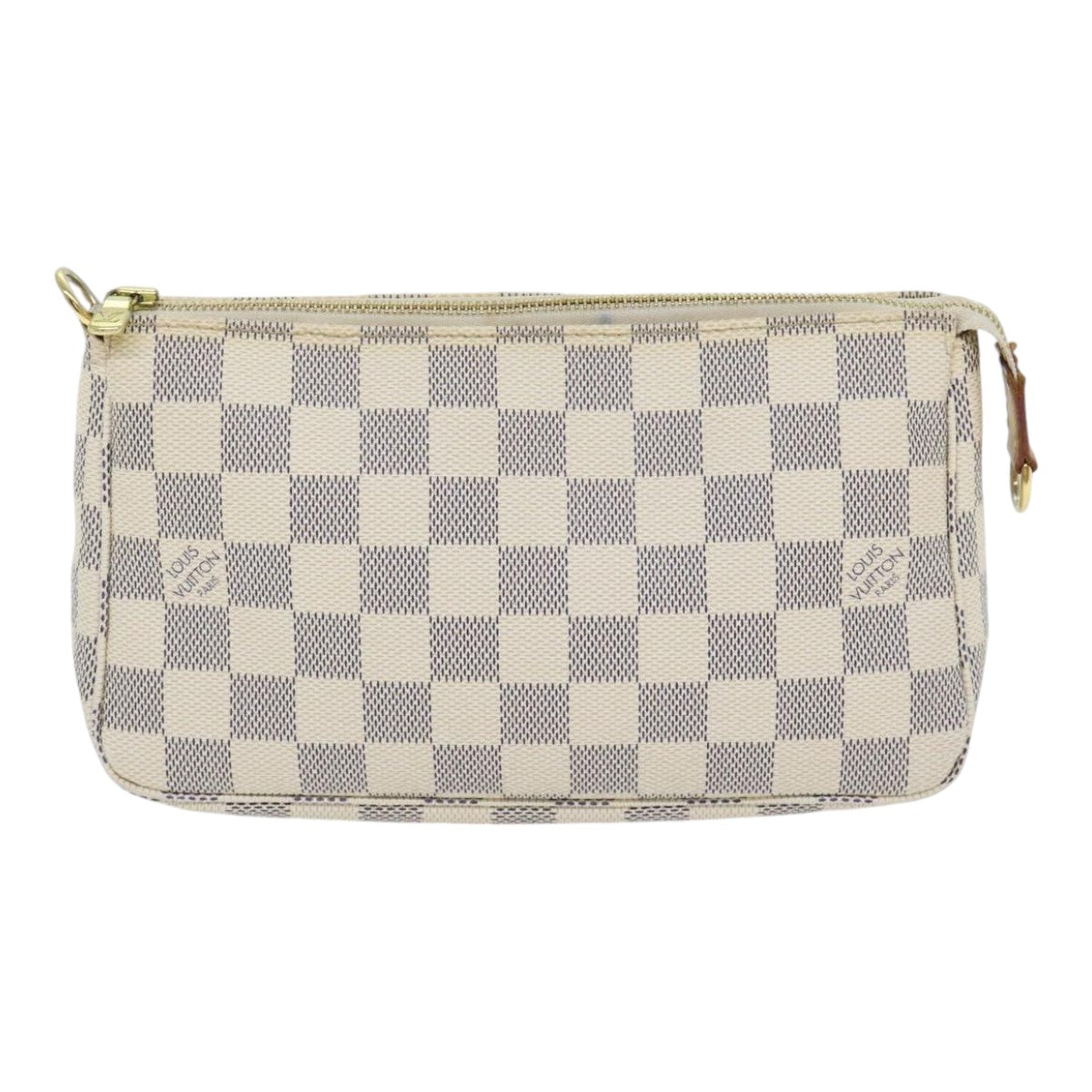 Louis Vuitton Pochette Accessoire Beige Canvas Clutch Bag