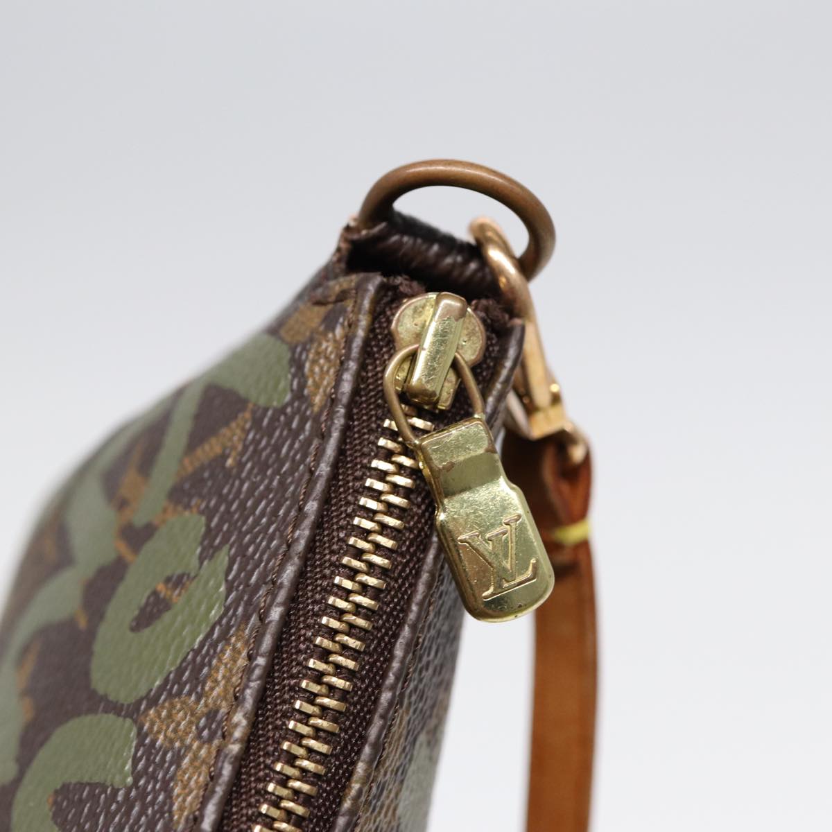 Louis Vuitton Pochette Accessoire Brown Canvas Clutch Bag