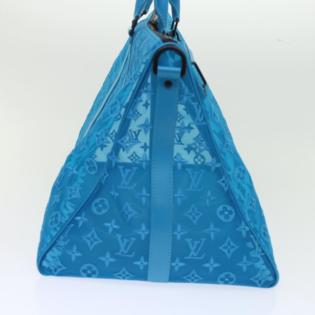 Louis Vuitton Keepall Bandouliere 50 Blue Synthetic Travel Bag