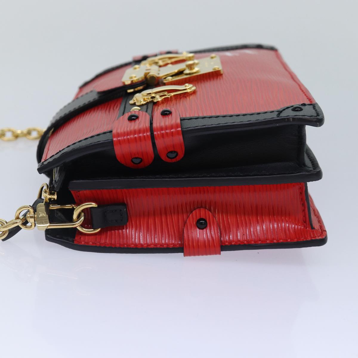 Louis Vuitton Trunk Red Leather Shoulder Bag