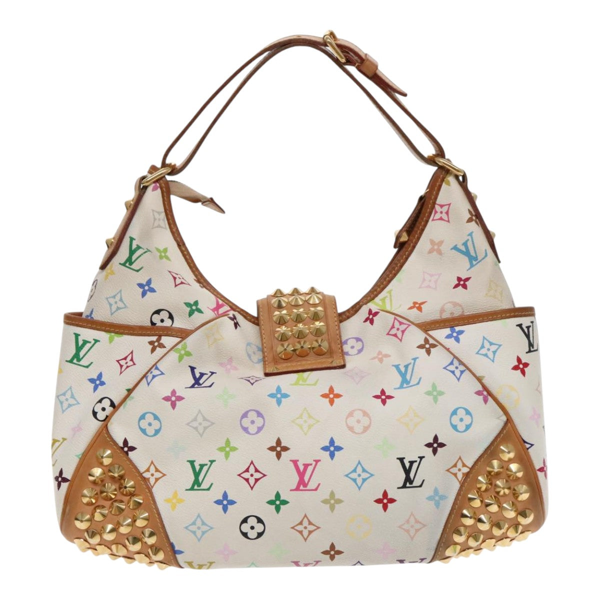 Louis Vuitton Chrissie White Canvas Shoulder Bag