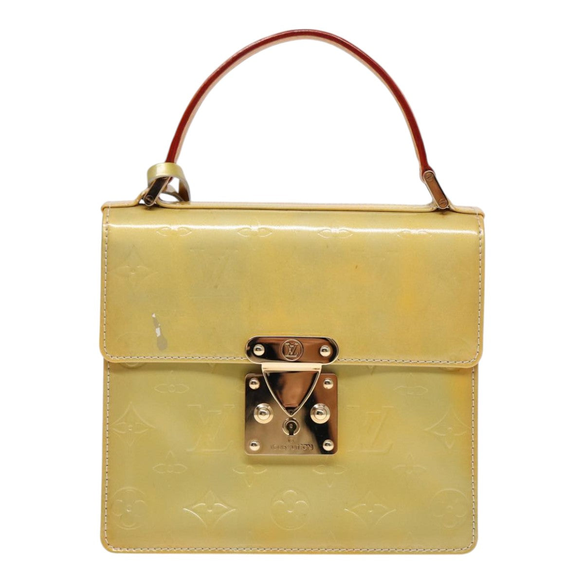 Louis Vuitton Spring Street Yellow Patent Leather Hand Bag