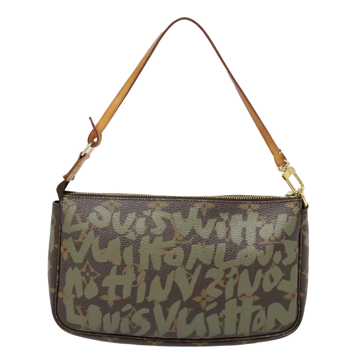 Louis Vuitton Pochette Accessoire Brown Canvas Clutch Bag