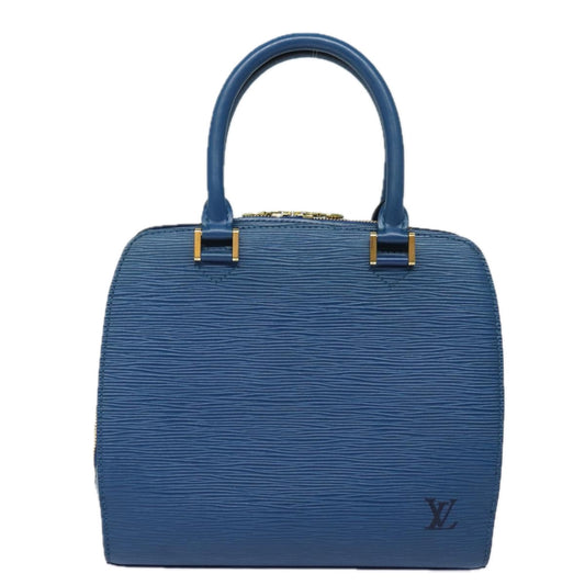 Louis Vuitton Pont Neuf Blue Leather Hand Bag