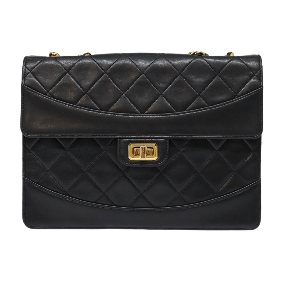 Chanel Single flap Black Leather Shoulder Bag