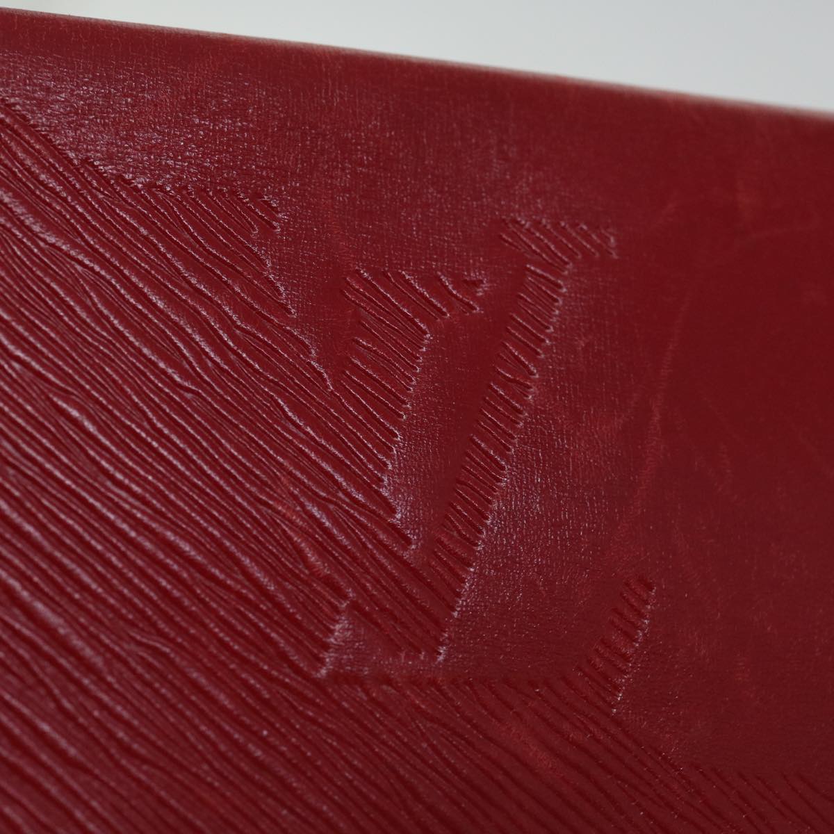 Louis Vuitton Mycenes Red Leather Clutch Bag