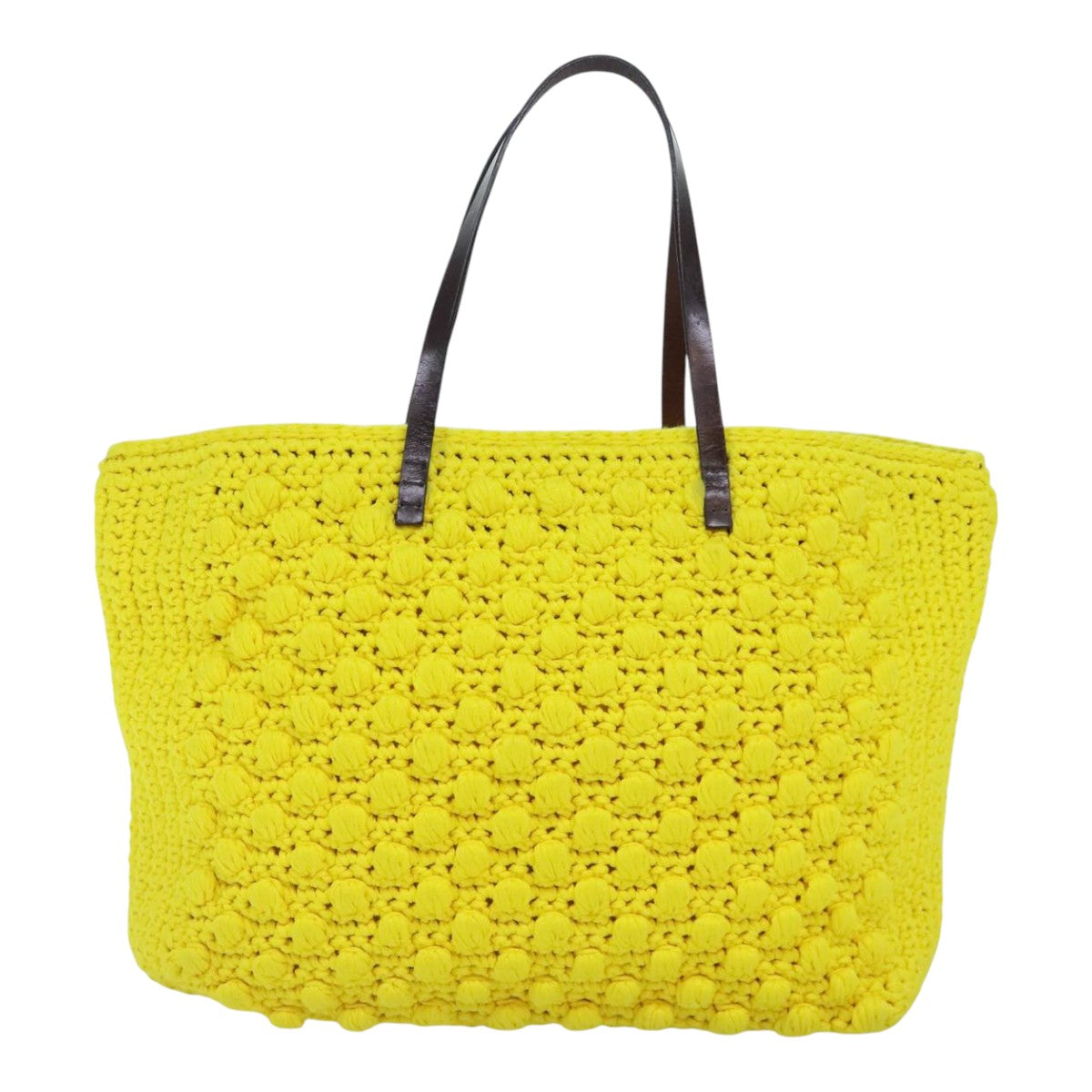 Fendi Yellow Cotton Tote Bag