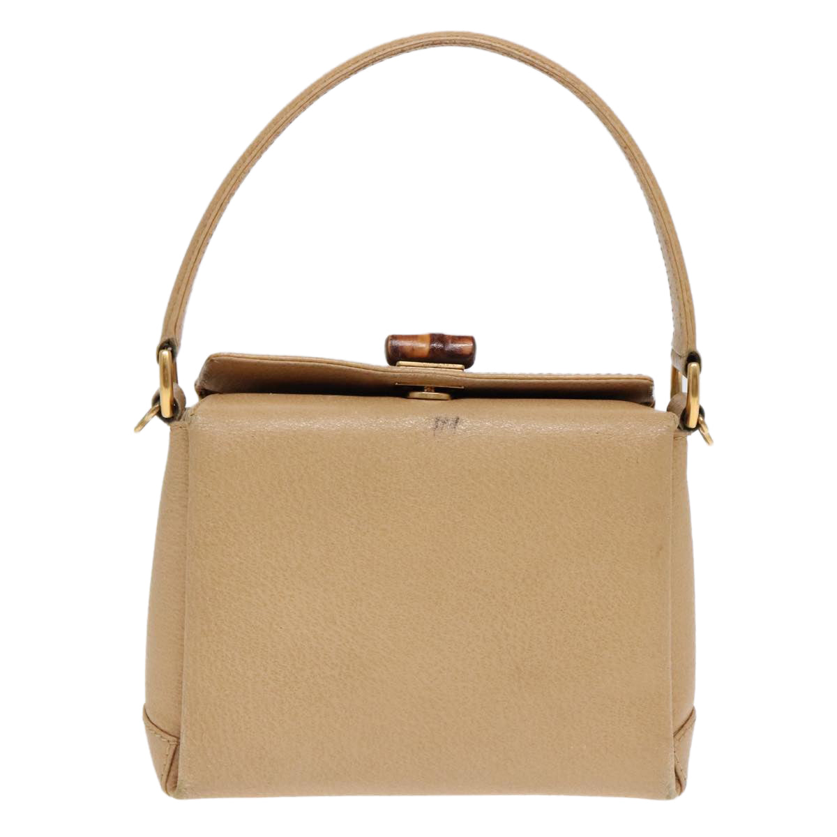 Gucci Bamboo Beige Leather Hand Bag