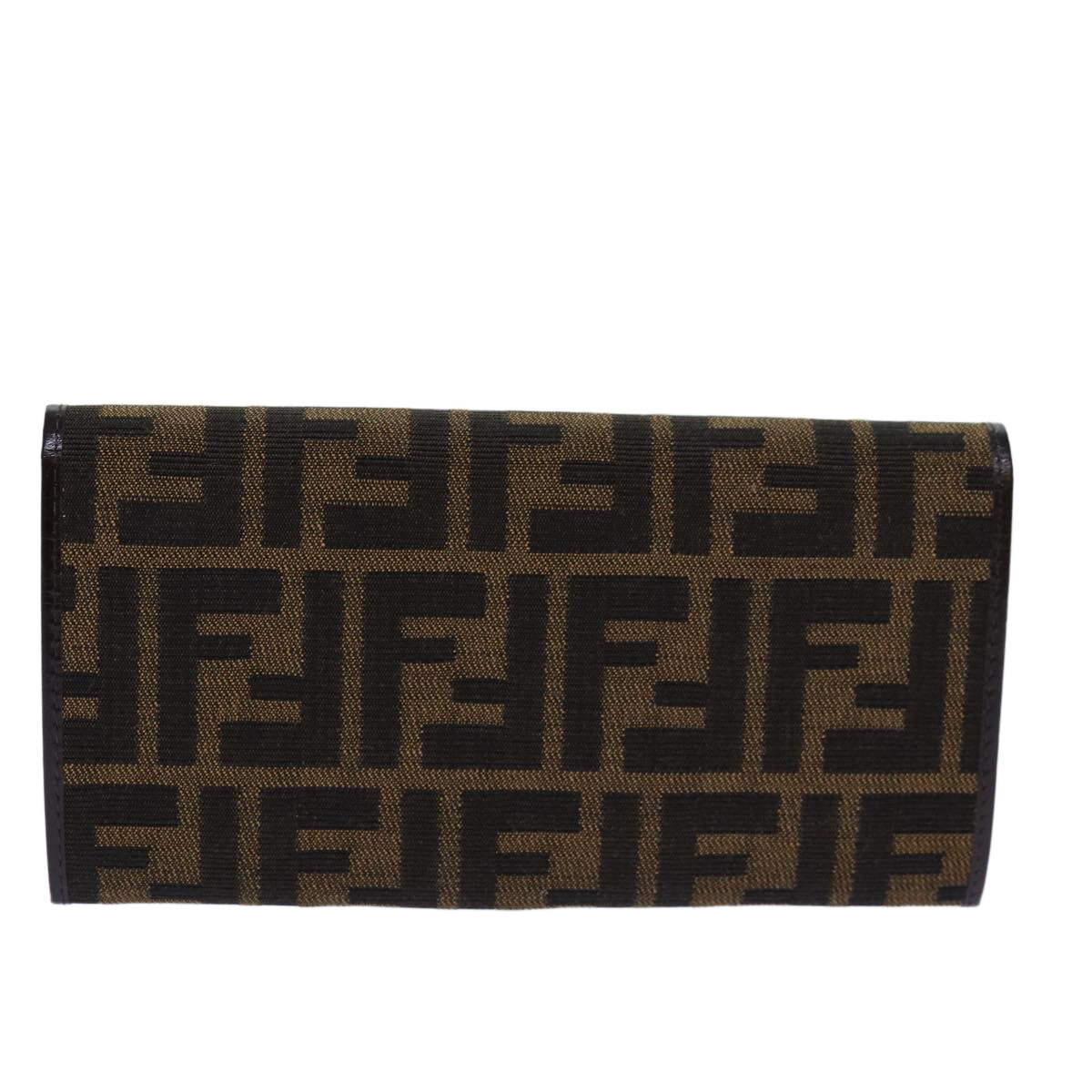 Fendi Zucca Brown Canvas Wallet Accessories