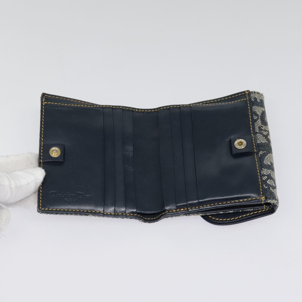 Dior Saddle Navy Canvas Wallet Accessories