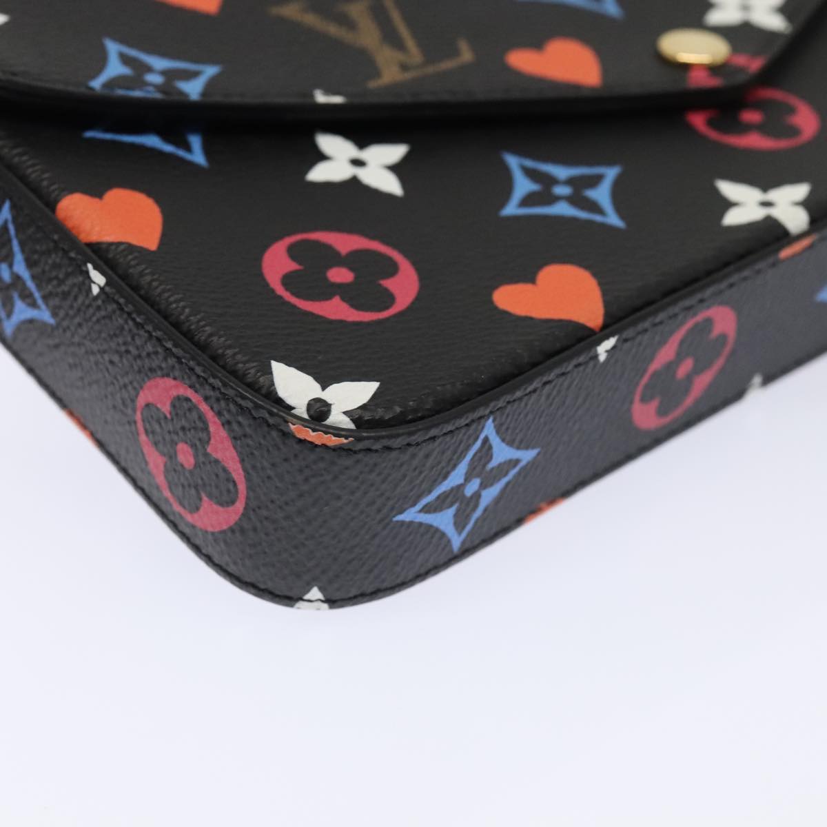 Louis Vuitton Felicie Black Canvas Clutch Bag