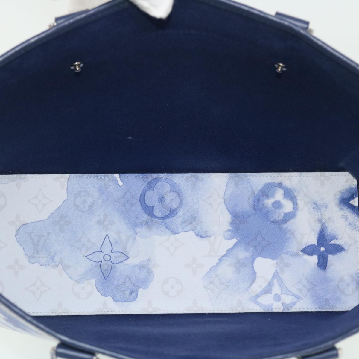 Louis Vuitton Weekend PM Blue Canvas Tote Bag