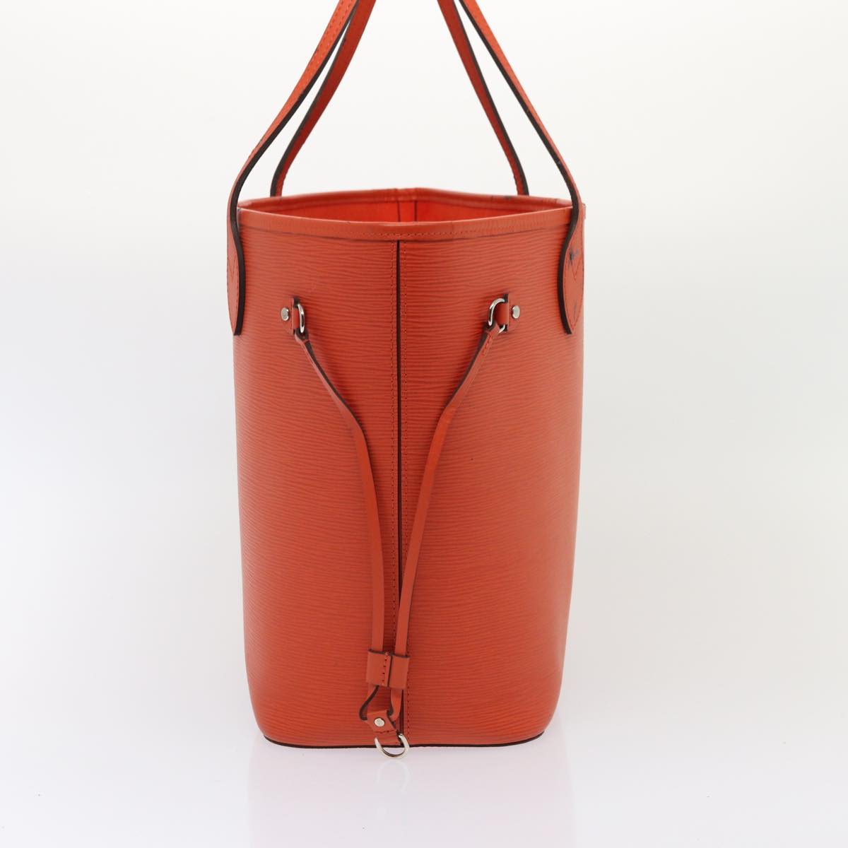 Louis Vuitton Neverfull Orange Leather Tote Bag