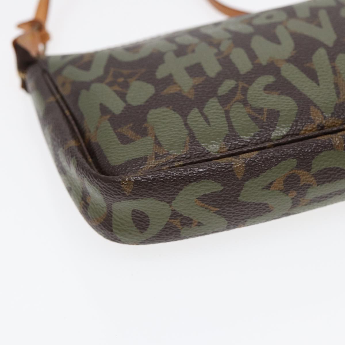 Louis Vuitton Pochette Accessoire Brown Canvas Clutch Bag