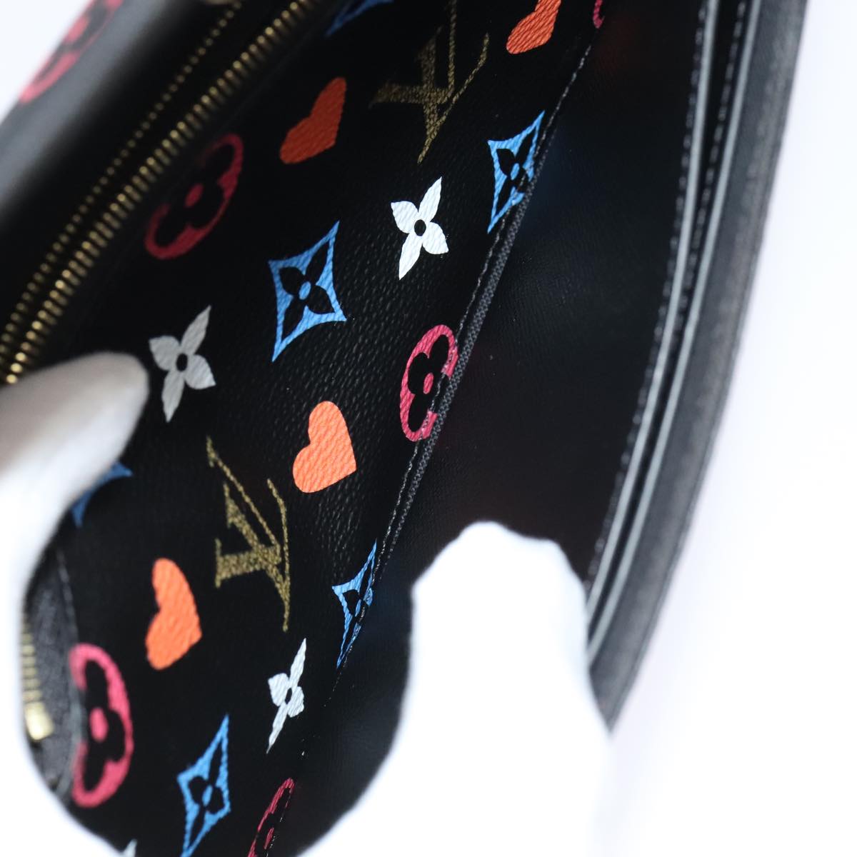 Louis Vuitton Felicie Black Canvas Clutch Bag