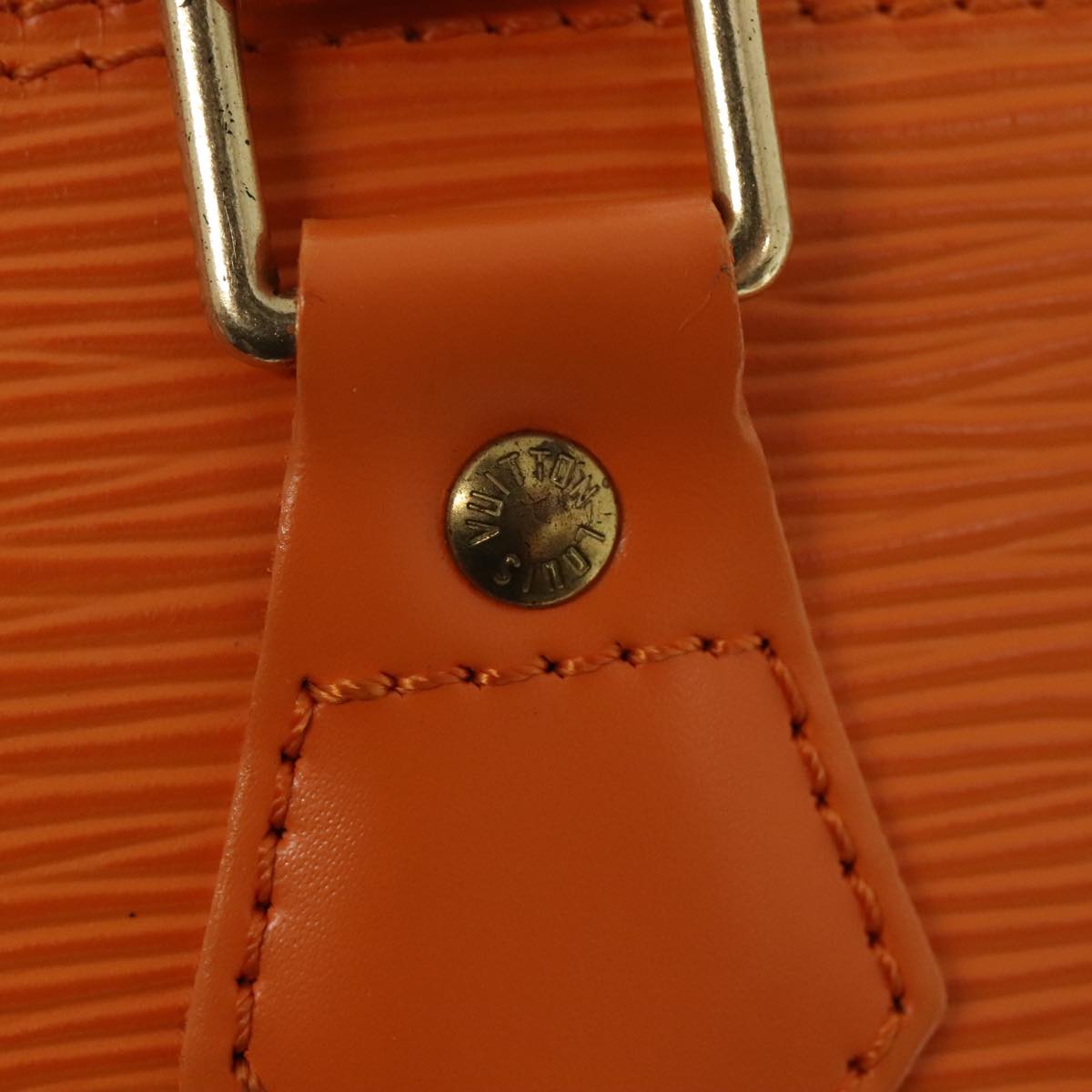 Louis Vuitton Alma Orange Leather Hand Bag