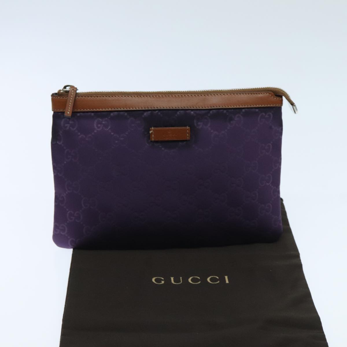 Gucci GG canvas Purple Canvas Clutch Bag