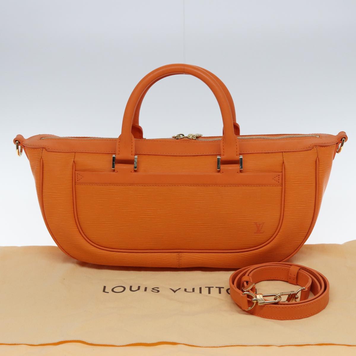 Louis Vuitton Danura Orange Leather Hand Bag