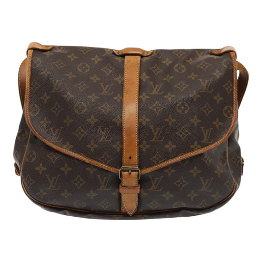 Louis Vuitton Saumur 35 Brown Canvas Shoulder Bag