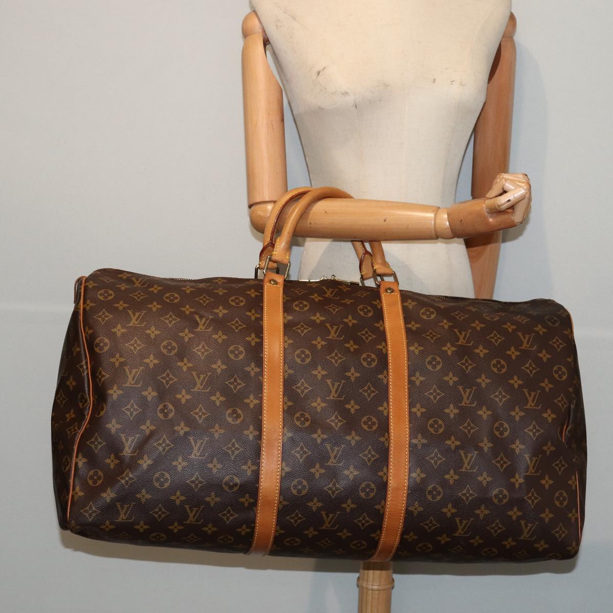 Louis Vuitton Keepall 60 Brown Canvas Travel Bag