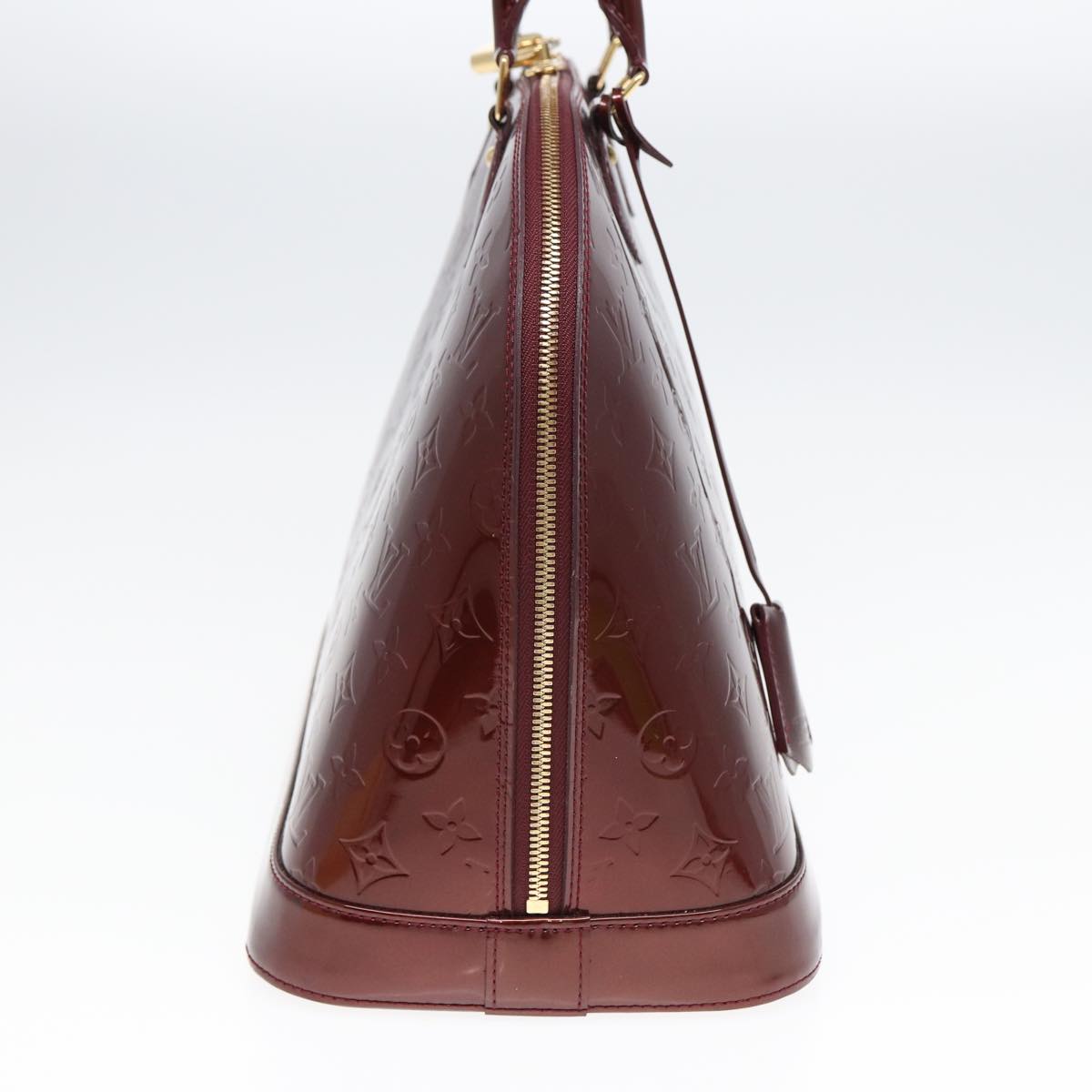 Louis Vuitton Alma Burgundy Patent Leather Hand Bag