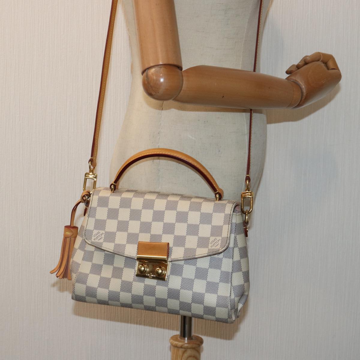 Louis Vuitton Croisette White Canvas Hand Bag