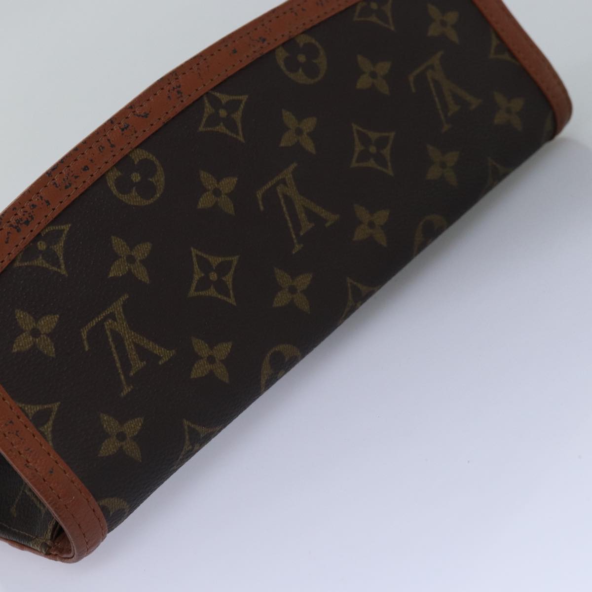 Louis Vuitton Pochette Dame Brown Canvas Clutch Bag