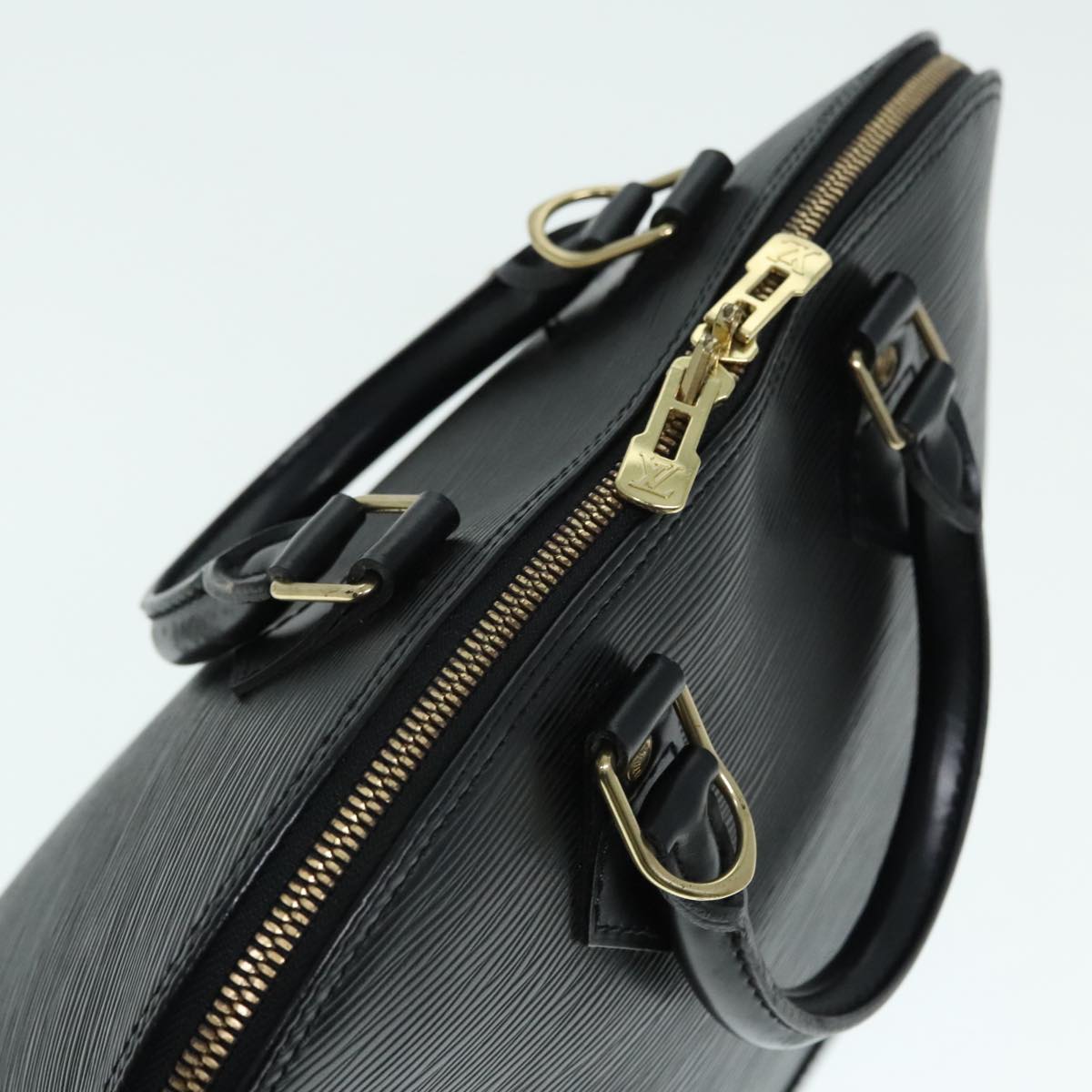 Louis Vuitton Alma Black Leather Hand Bag