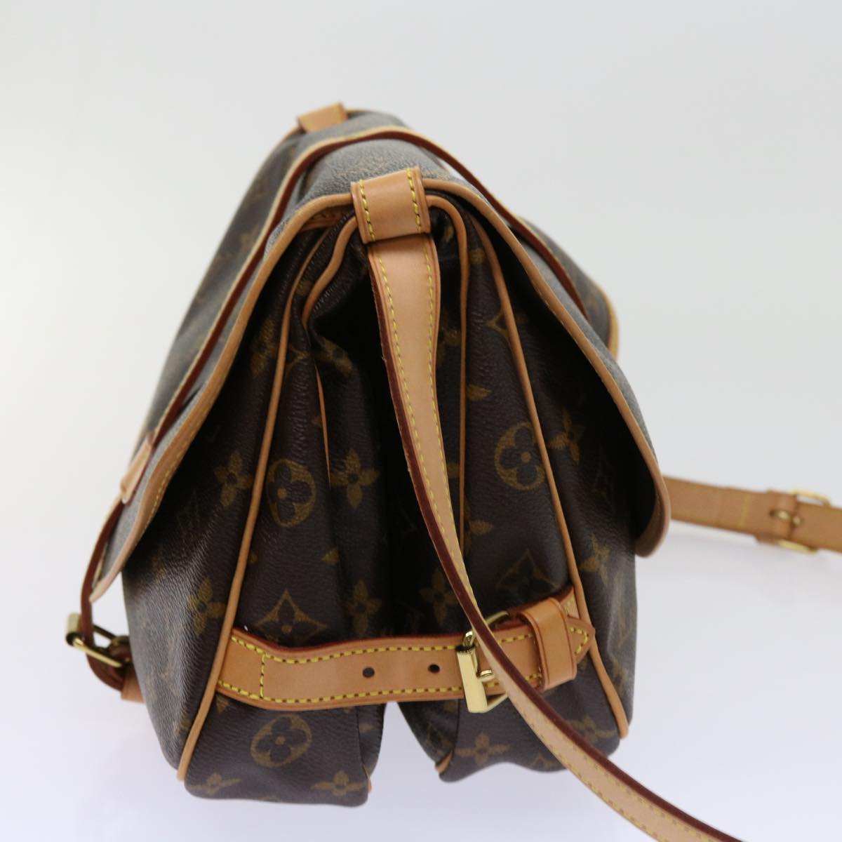 Louis Vuitton Saumur Brown Canvas Shoulder Bag