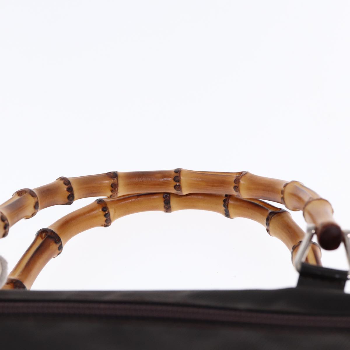 Gucci Bamboo Brown Canvas Hand Bag