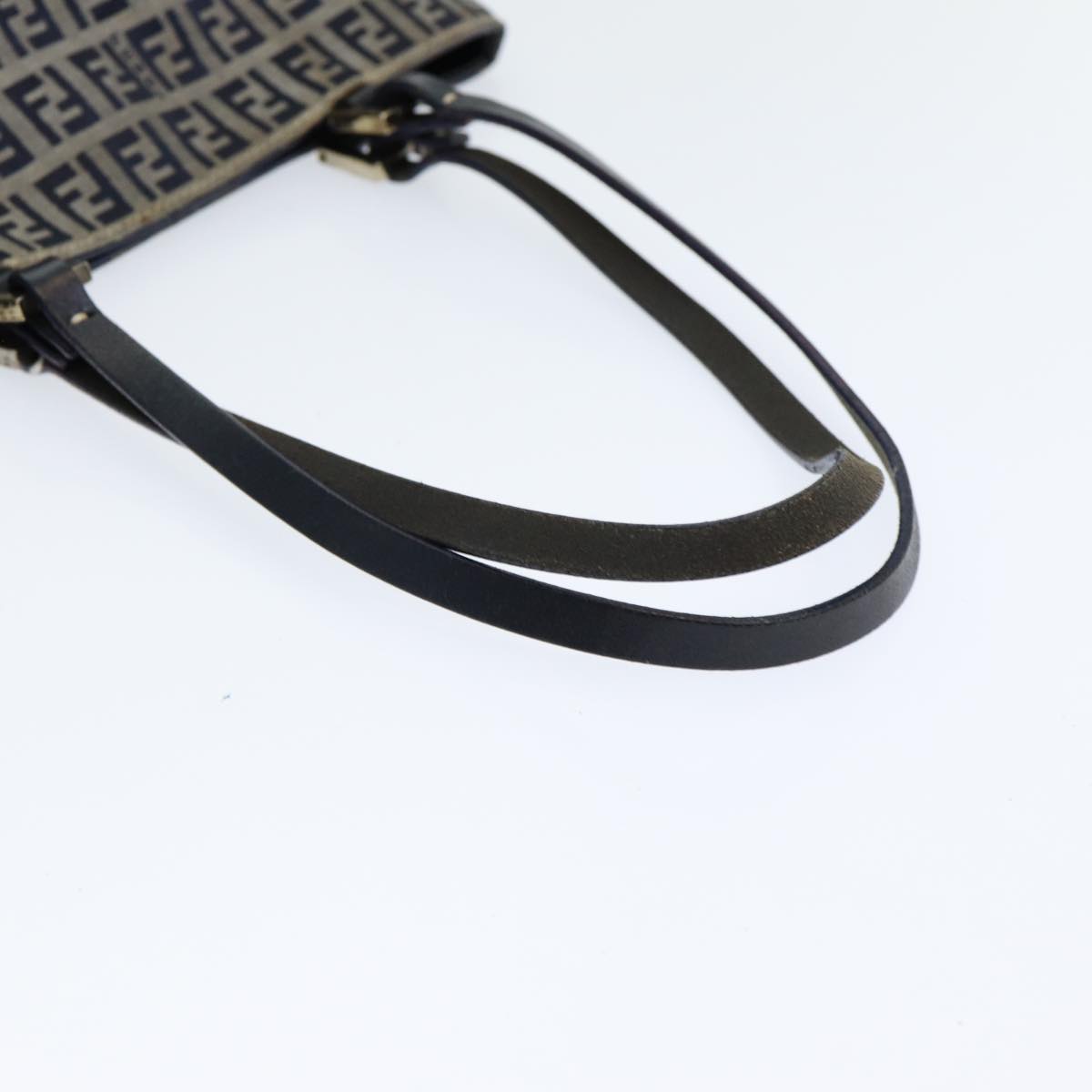 Fendi Zucchino Navy Canvas Hand Bag