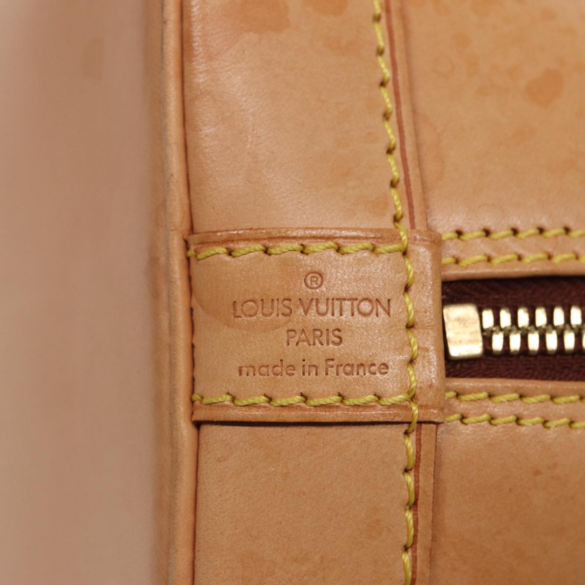 Louis Vuitton Alma Beige Leather Hand Bag