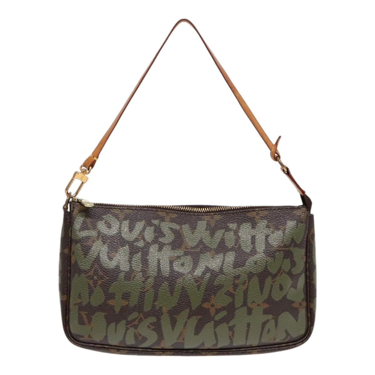 Louis Vuitton Pochette Accessoire Brown Canvas Clutch Bag