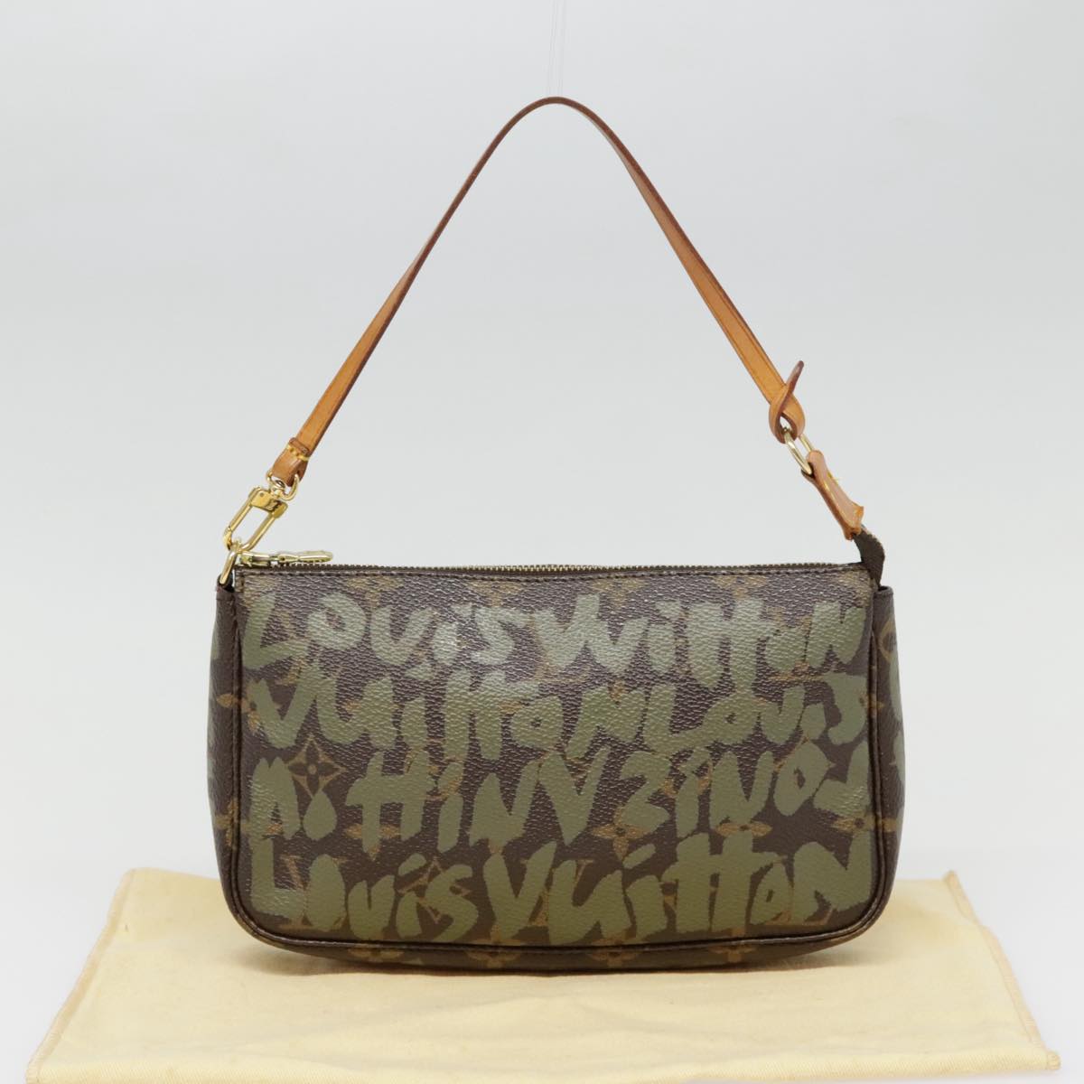 Louis Vuitton Pochette Accessoire Brown Canvas Clutch Bag