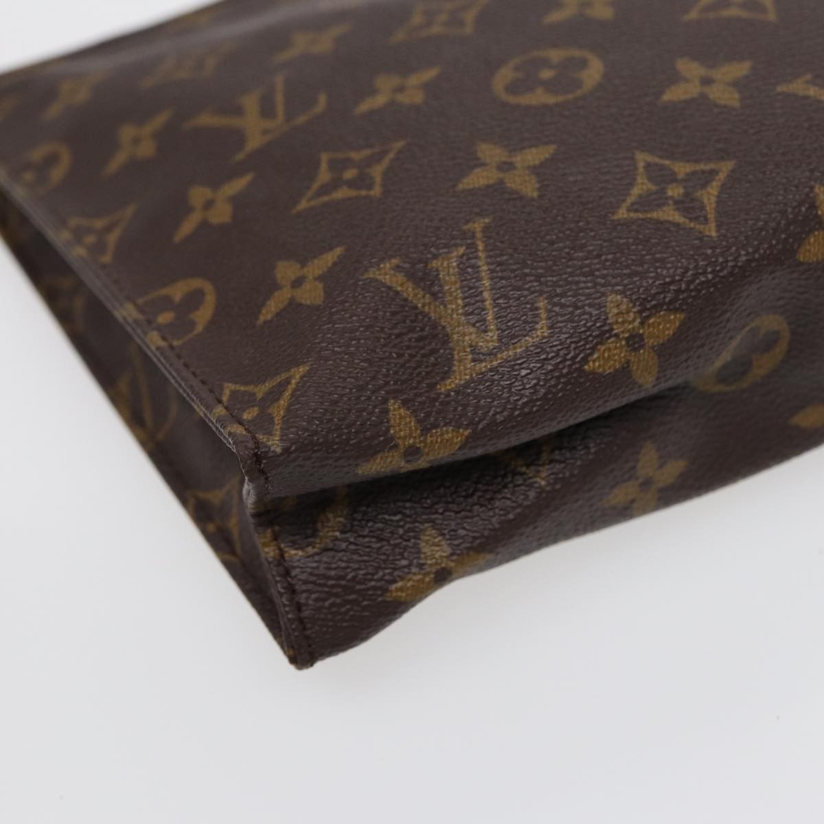 Louis Vuitton Poche Toilette Brown Canvas Clutch Bag