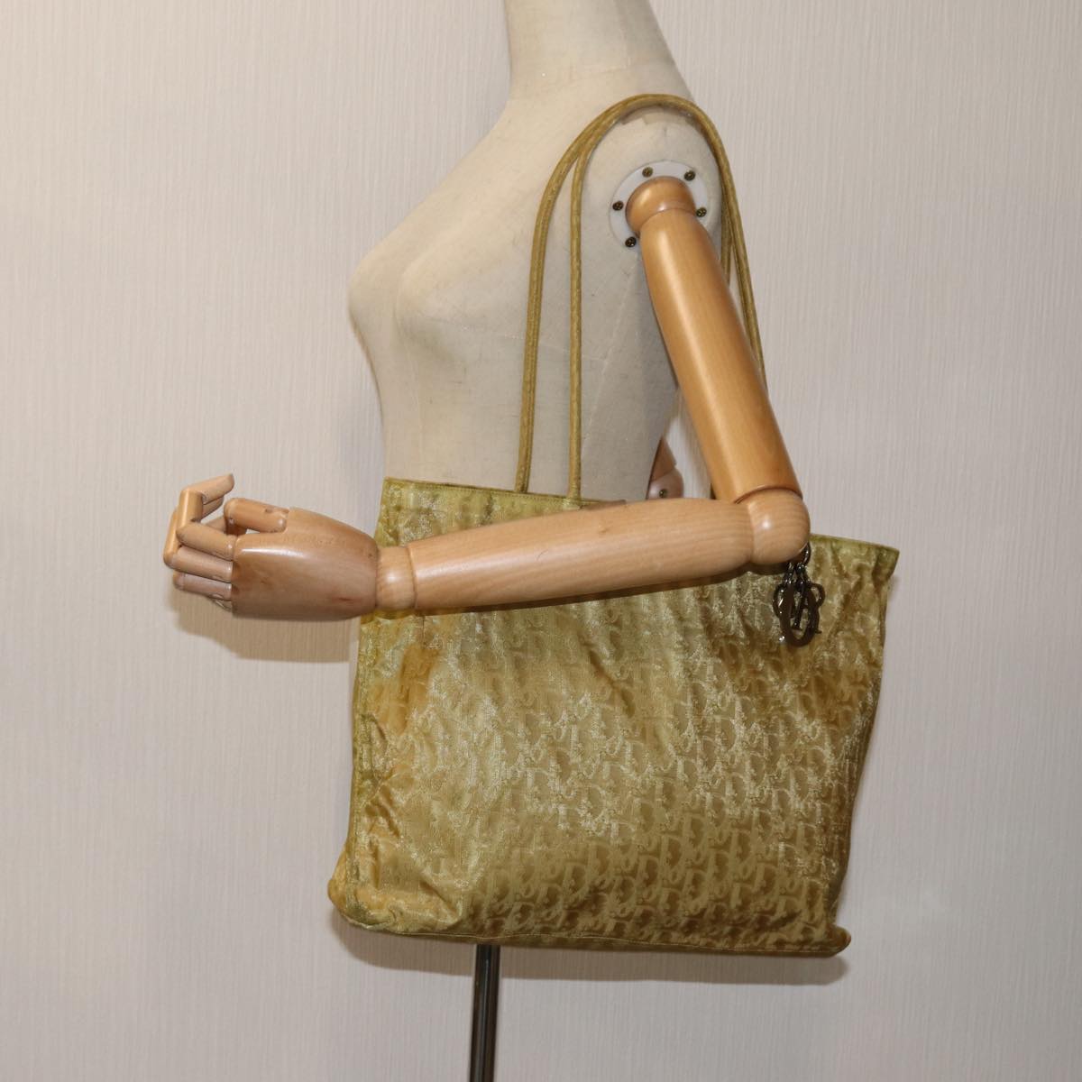 Dior Trotter Yellow Canvas Tote Bag