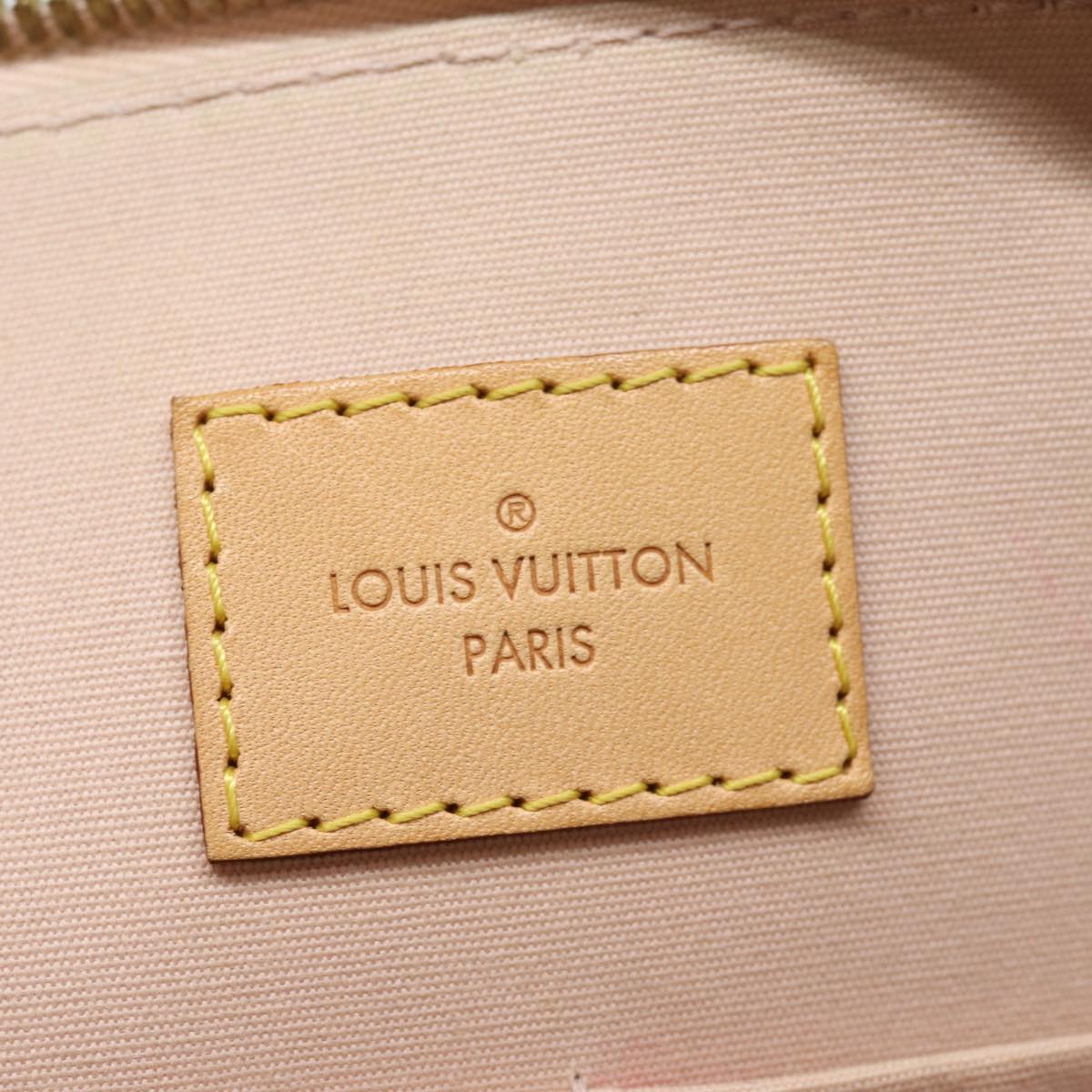 Louis Vuitton Alma Beige Patent Leather Hand Bag