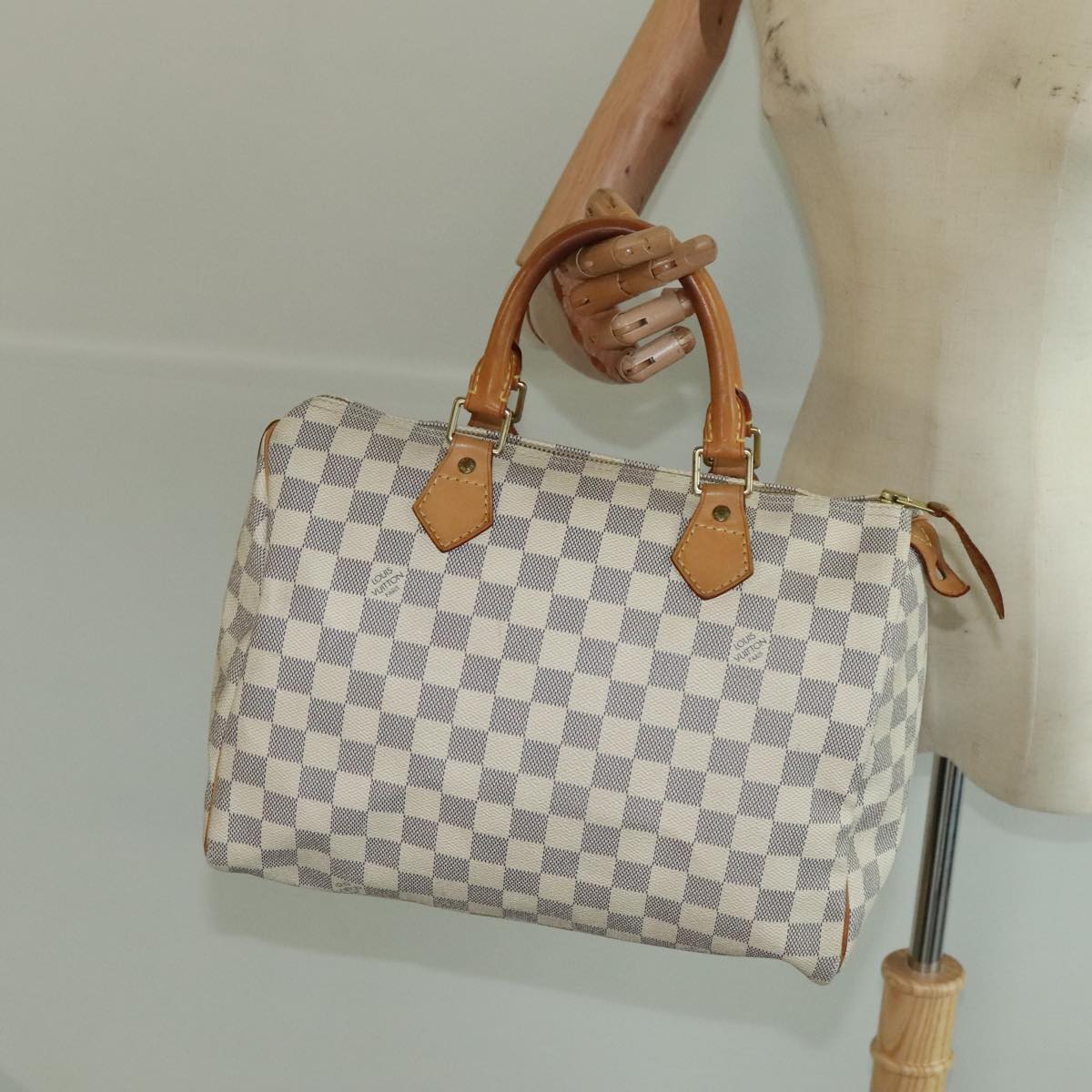 Louis Vuitton Speedy 30 White Canvas Hand Bag