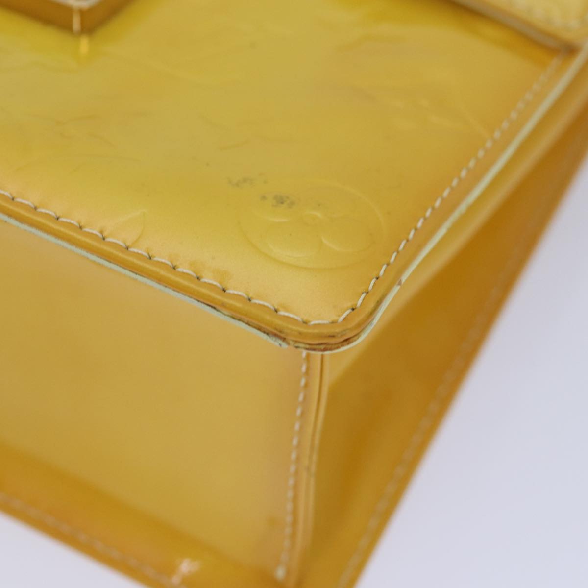 Louis Vuitton Spring Street Yellow Patent Leather Hand Bag