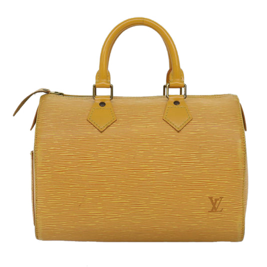 Louis Vuitton Speedy 25 Yellow Patent Leather Hand Bag