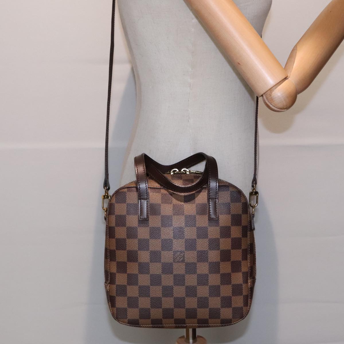 Louis Vuitton Spontini Brown Canvas Hand Bag