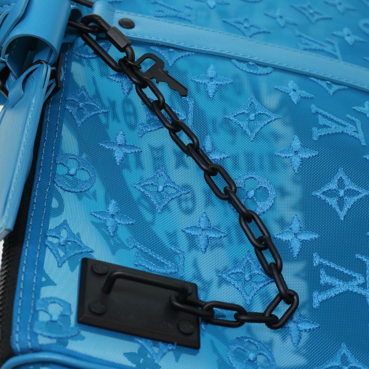 Louis Vuitton Keepall Bandouliere 50 Blue Synthetic Travel Bag