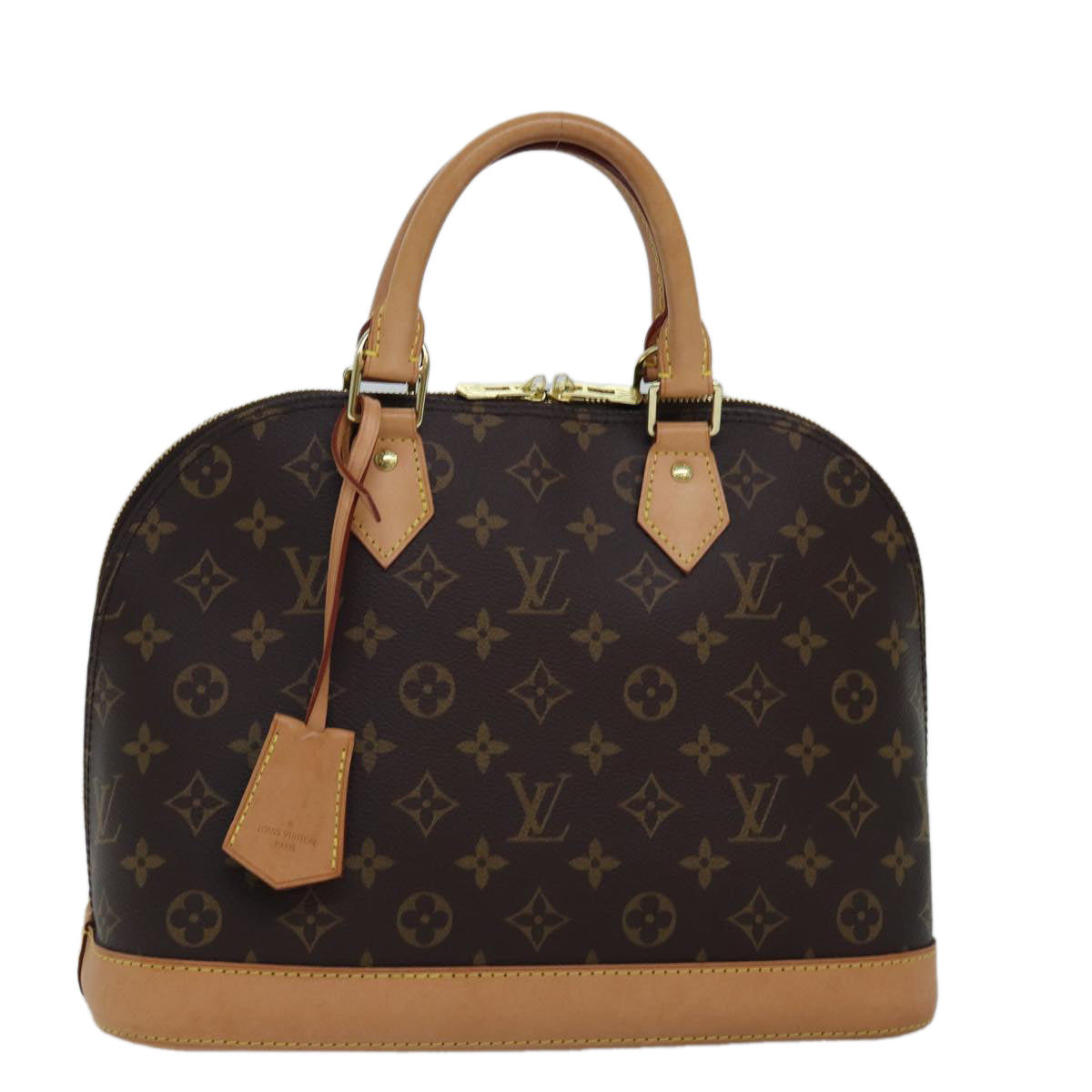 Louis Vuitton Alma Brown Canvas Hand Bag