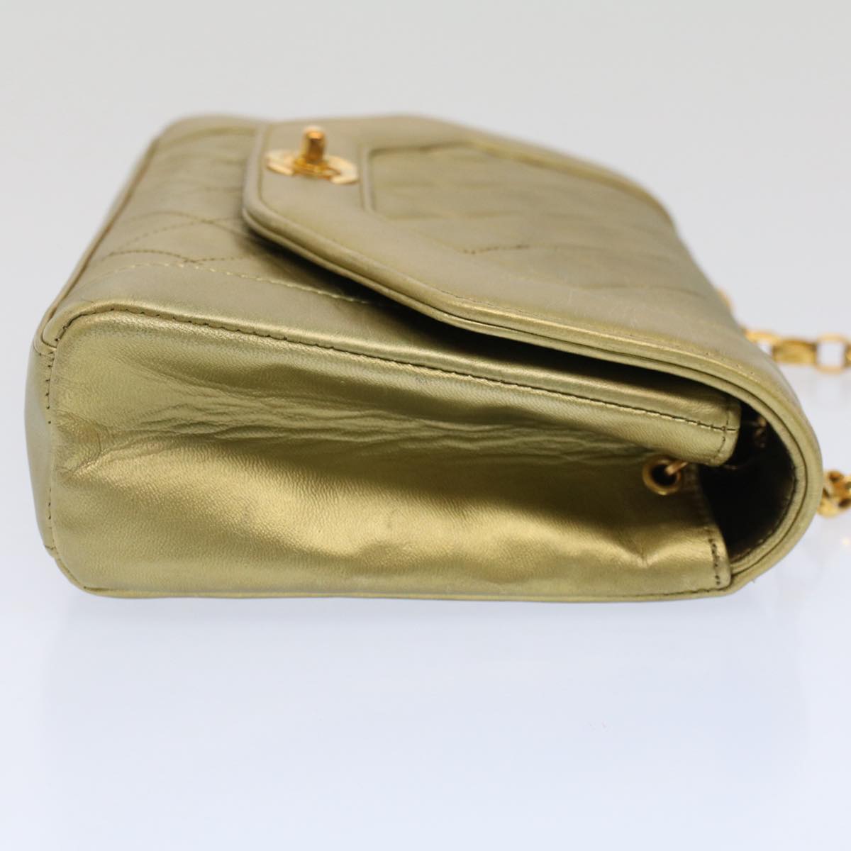 Chanel Gold Pony-style Calfskin Shoulder Bag