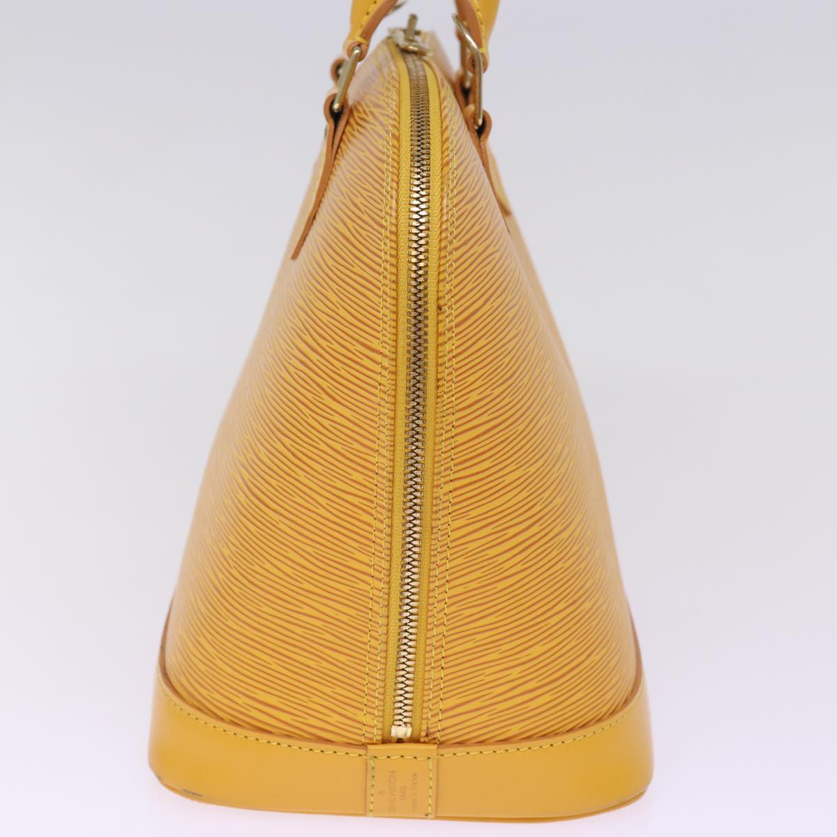 Louis Vuitton Alma Yellow Leather Hand Bag