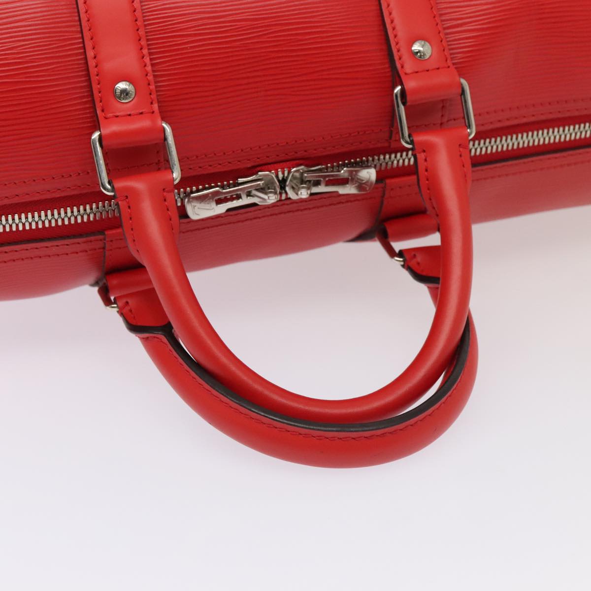 Louis Vuitton Keepall Bandouliere 45 Red Leather Travel Bag